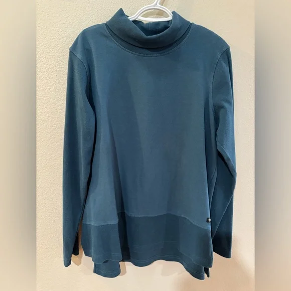 Ariat® Ladies R.E.A.L.™ Funnel Sweater Dark Teal, Sz XL EUC - Picture 2 of 6